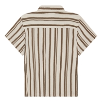 BIRKHOLM Muslin Skjorte Natur Beige & Teak Brun